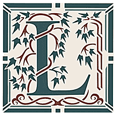 Anfangsbuchstaben L - Schablone für die Dekoration